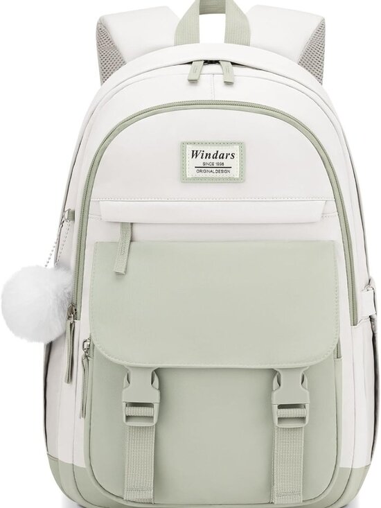 Handbags - Cute Aesthetic School Backpack for Teen Girls, Large 15.6" Laptop Bookbag